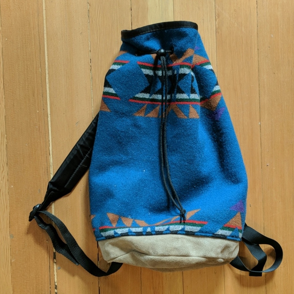Vintage Pendleton Drawstring Backpack /Bag